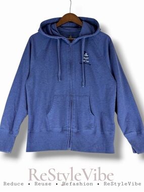 DISNEY PARKS Women’s Size L Sweatshirt Hoodie Full Zipper Mickey Mouse Logo